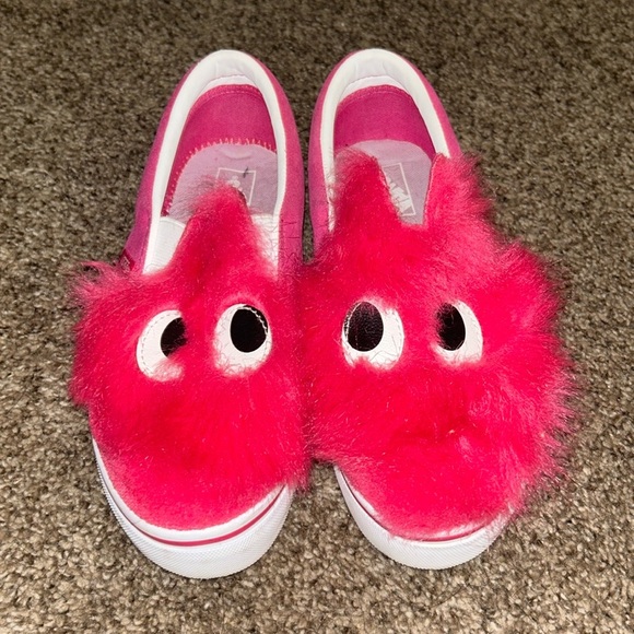 Girls Pink Monster Vans